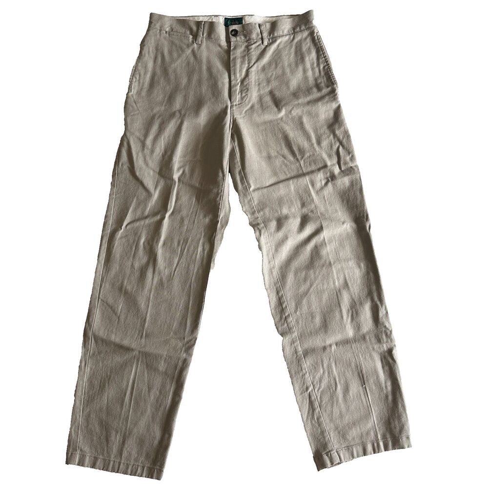 J.Crew Men's Oarsman Straight-fit Chinos W29 L30 Stretch Cotton Blend Khaki